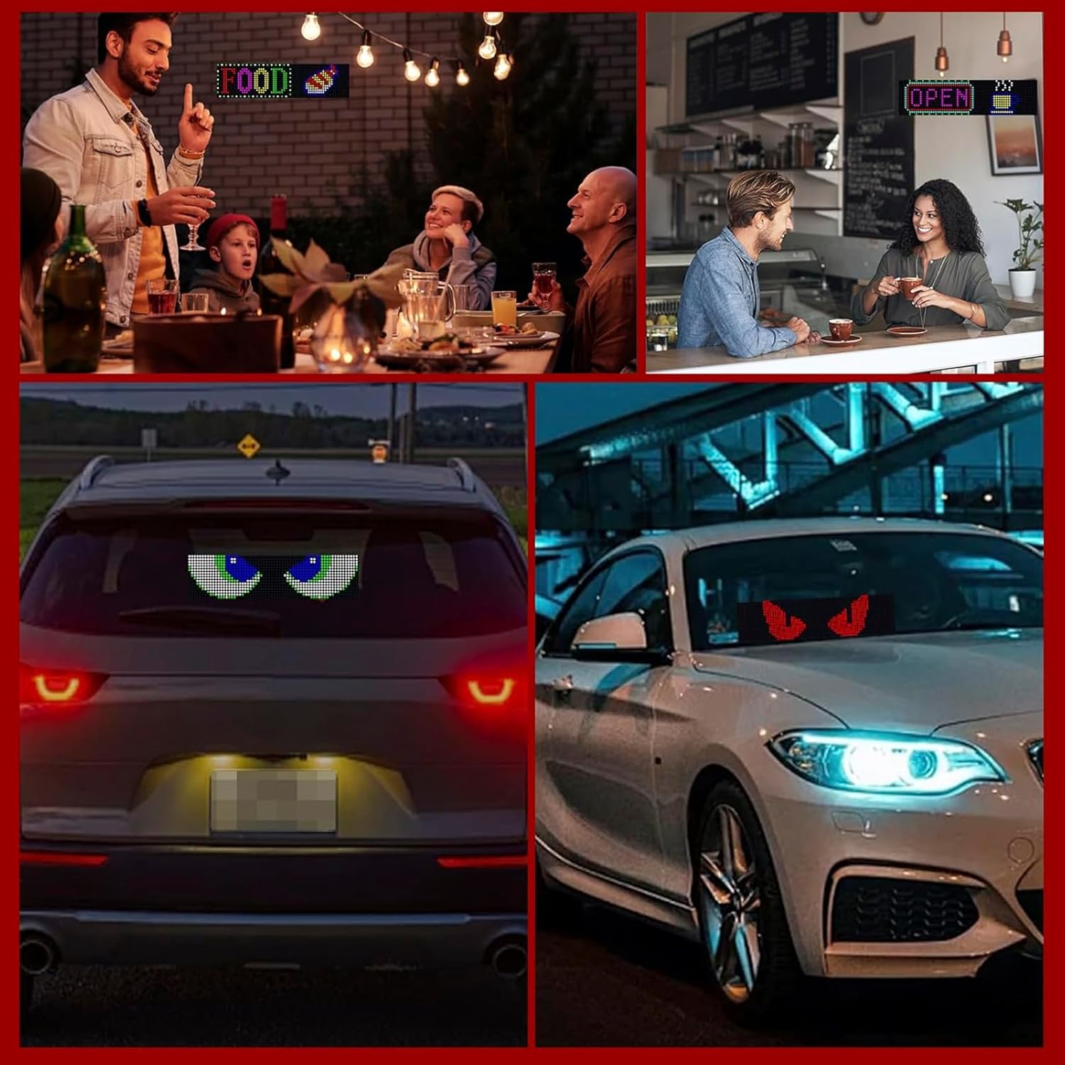 LED-Augen für LKWs und Autos – Programmierbares, flexibles LED-Display mit Teufelsaugen-Effekt