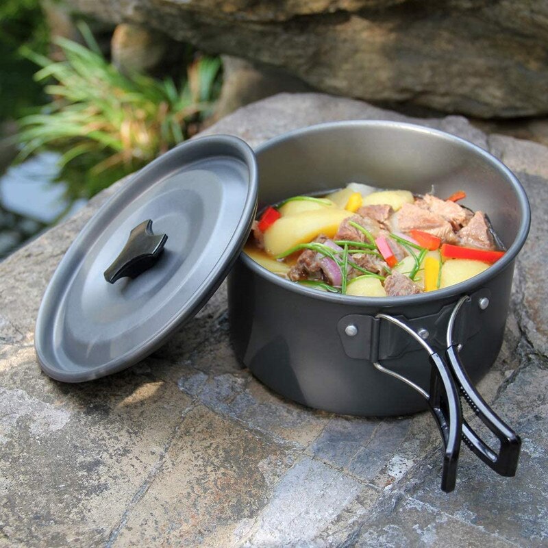 CampCook | Draagbare campingkookgerei set voor reizen, wandelen & buiten koken - alles-in-één set