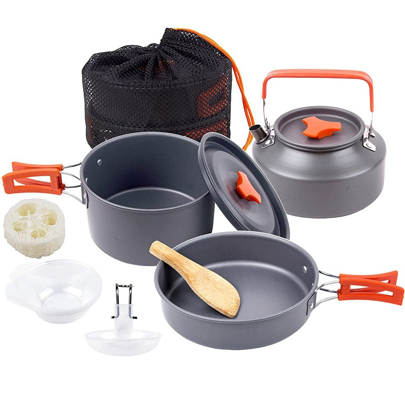 CampCook | Draagbare campingkookgerei set voor reizen, wandelen & buiten koken - alles-in-één set
