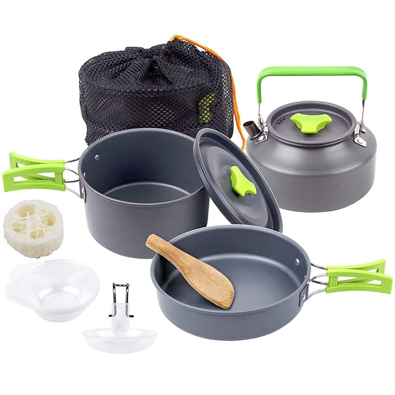 CampCook | Draagbare campingkookgerei set voor reizen, wandelen & buiten koken - alles-in-één set