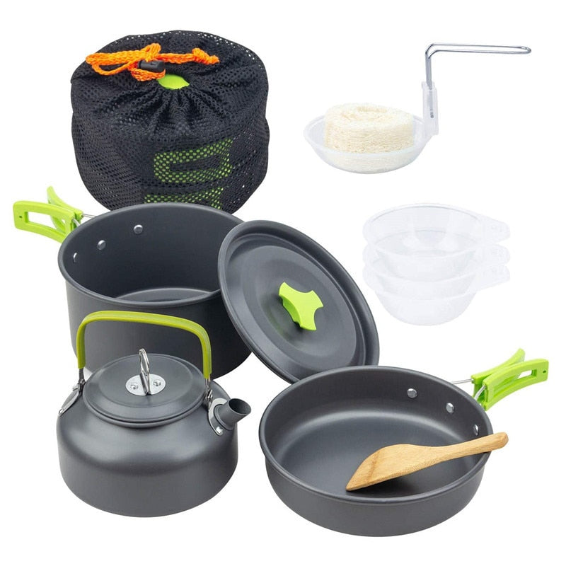 CampCook | Draagbare campingkookgerei set voor reizen, wandelen & buiten koken - alles-in-één set