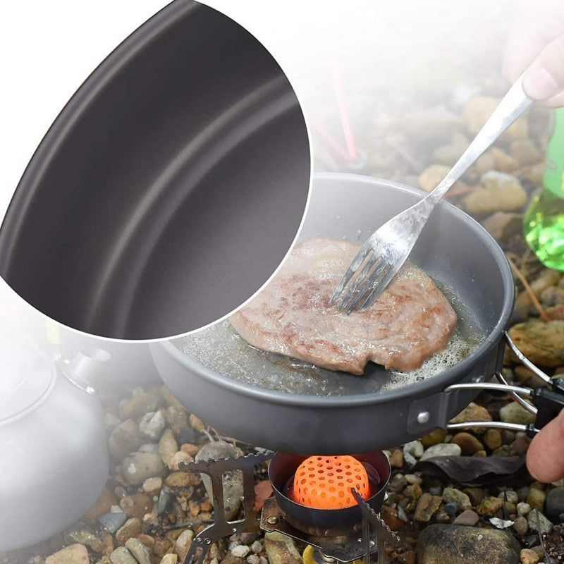 CampCook | Draagbare campingkookgerei set voor reizen, wandelen & buiten koken - alles-in-één set