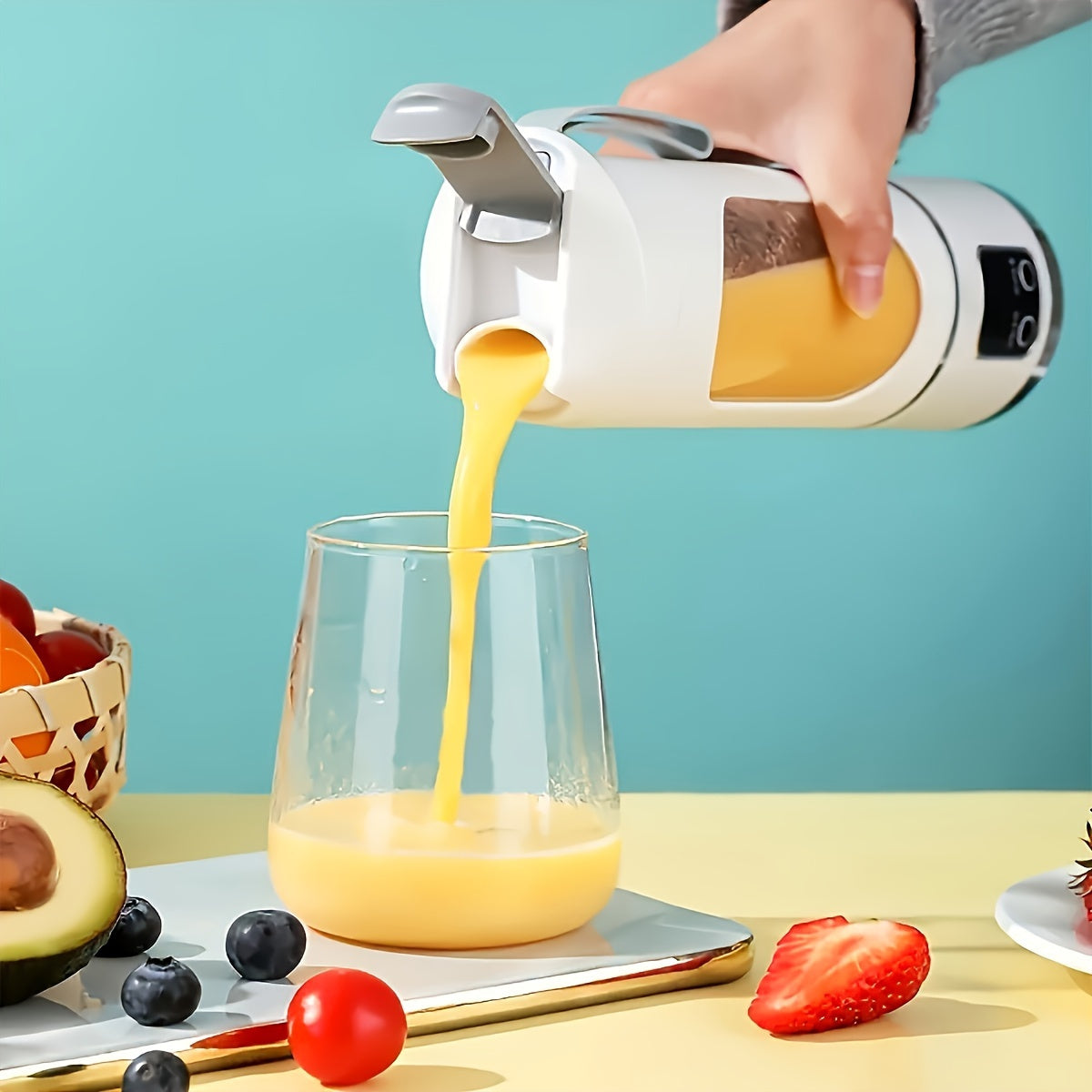 PortaBlend | Draagbare USB-oplaadbare blender & citruspers - ideaal voor smoothies, milkshakes en eenvoudig schoonmaken